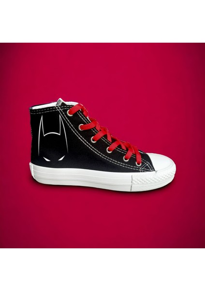 Batmanova Karakter Baskılı Siyah Keten Çocuk Spor Ayakkabı Sneaker modelleri