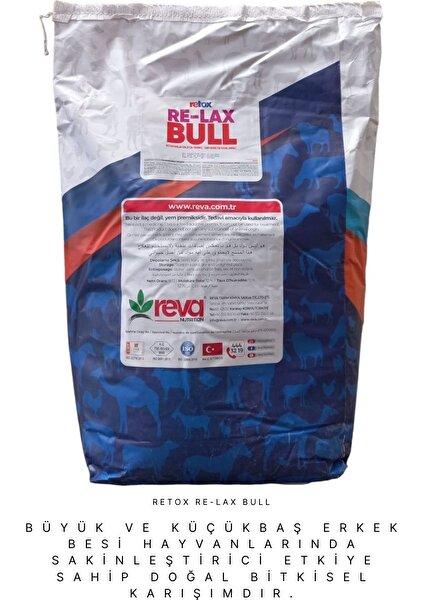 Retox Re-Lax Bull Erkek Besi Hayvanları Için Sakinleştirici Yem Katkı 20KG Torba