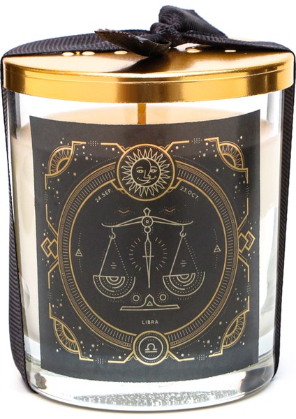 Kapaklı Terazi Burcu Kokulu Vegan Mum (140 GR)