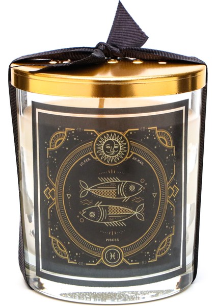 Kapaklı Balık Burcu Kokulu Vegan Mum (140 Gr)