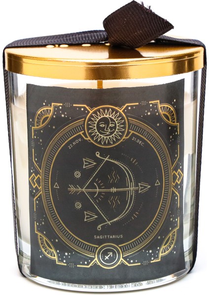 Kapaklı Yay Burcu Kokulu Vegan Mum (140 gr)