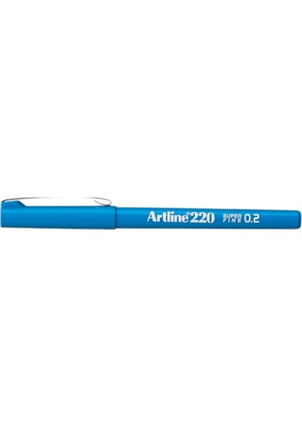 220N Super Fine Ince Keçe Uçlu Yazı Kalemi 0.2mm Gök Mavi ( 4 Adet )