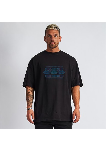 Unisex Oversize Desenli Tshirt