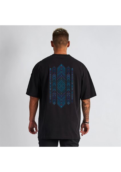 Unisex Oversize Desenli Tshirt