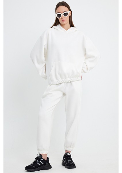Beyaz Kadın Eşofman Takımı, 3 Iplik Oversize fiyatları