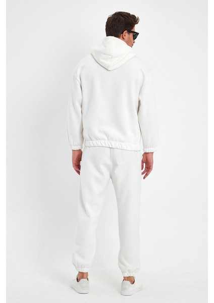 Beyaz Erkek Eşofman Takımı, 3 Iplik Oversize fırsatları