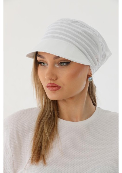 Safari Bağlamalı Beyaz Siperli Bandana Vizör fiyatları