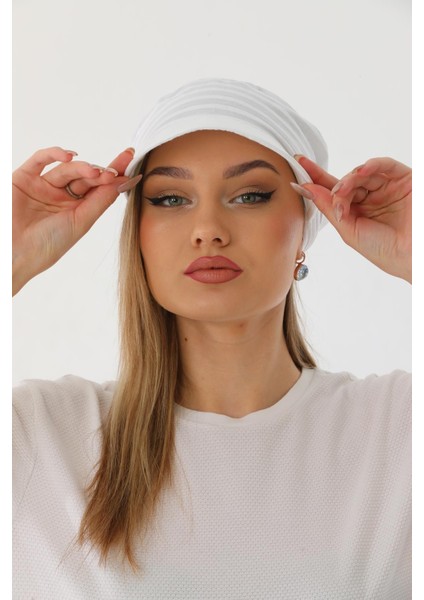 Safari Bağlamalı Beyaz Siperli Bandana Vizör modelleri