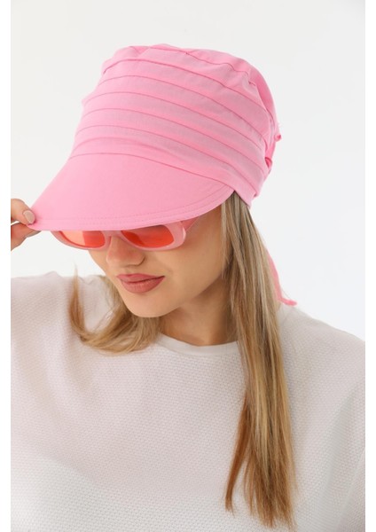 Safari Bağlamalı Pembe Siperli Bandana Vizör fiyatları