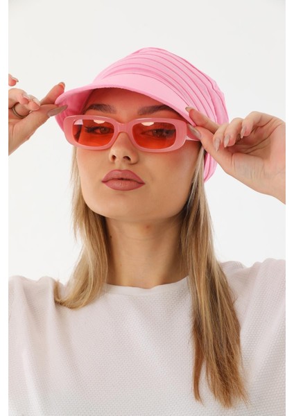 Safari Bağlamalı Pembe Siperli Bandana Vizör modelleri