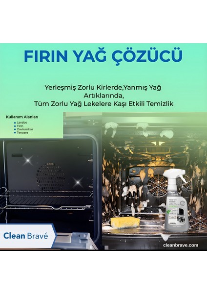 Clean Brave Fırın Yağ Çözücü Güçlü Formül 600 ml