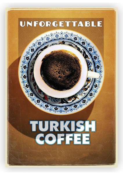 Turkish Coffee Ahşap Poster 20X29 cm