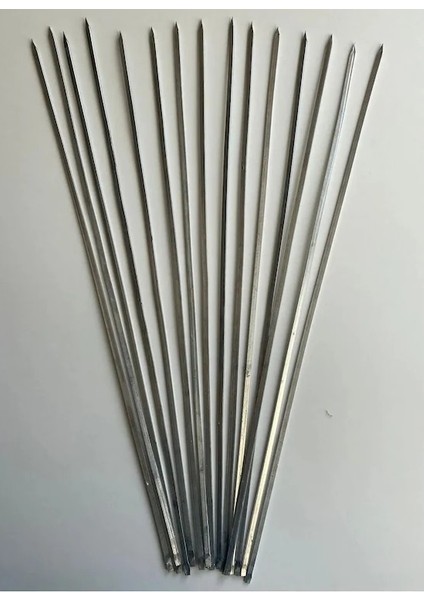 30 Adet Galvanizli Kuşbaşı Şişi Yassı Şiş 55 cm