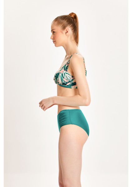 Kadın Desenli Toparlayıcı Yüksek Bel Bikini Takımı 24S125ST fırsatları