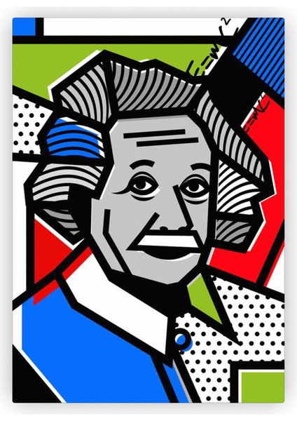 Albert Einstein Ahşap Poster 20X29 cm