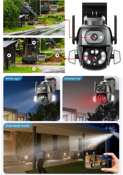 Mpia Hina Dual Lens 360° Görüş Hareketli Wi Fi Waterproof Akıllı Ip Güvenlik Kamerası Türkçe (Carecampro) Uygulama