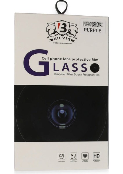 Iphone 14 Pro Max Bilvis Titan Kamera Lens - Derin Mor 277097