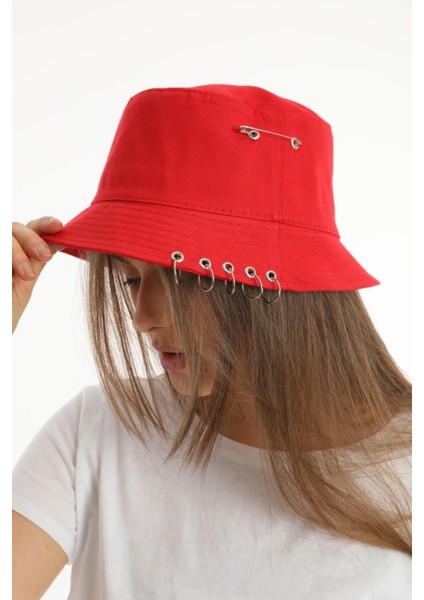 Çengelli Piercingli Kova Bucket Şapka