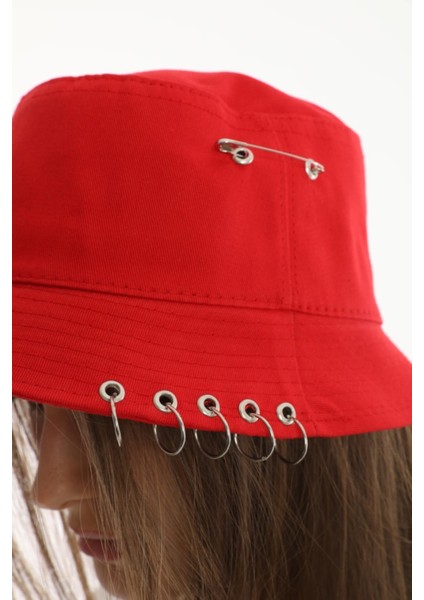 Çengelli Piercingli Kova Bucket Şapka