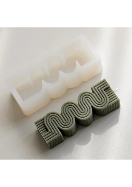 Dekoratif Wave Mum Kalıbı Küçük Boy