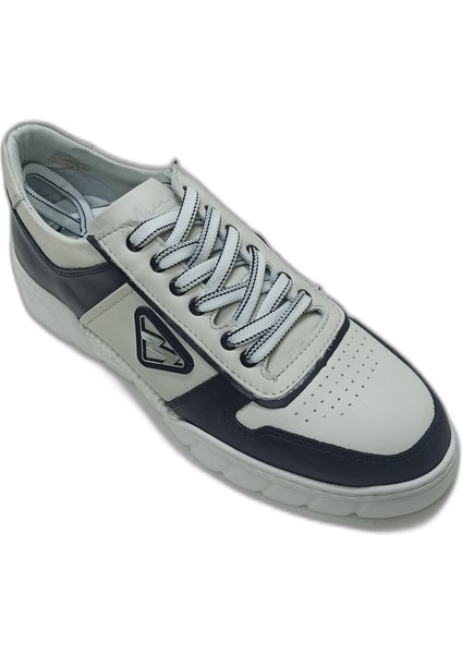 Beyaz Deri Erkek Sneaker Ayakkabı