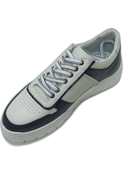 Beyaz Deri Erkek Sneaker Ayakkabı