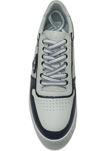 Beyaz Deri Erkek Sneaker Ayakkabı