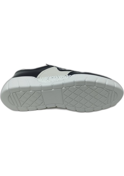 Beyaz Deri Erkek Sneaker Ayakkabı