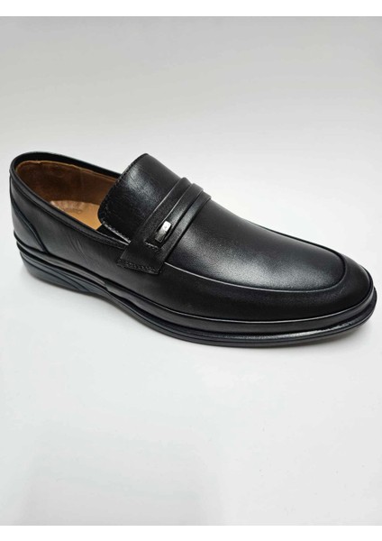Deri Yazlık Siyah Bağcıksız Erkek Ayakkabı C-8402 fiyatları