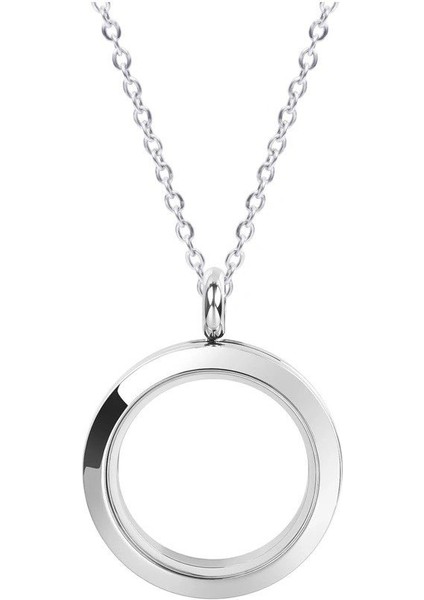 Kapaklı Içi Açılabilir Cam Mıknatıslı Dilek Hediyelik Kolye 316L Paslanmaz Çelik