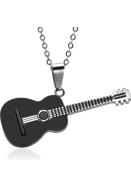 Gitar Kolye Paslanmaz Çelik 316L Black Unisex fırsatları