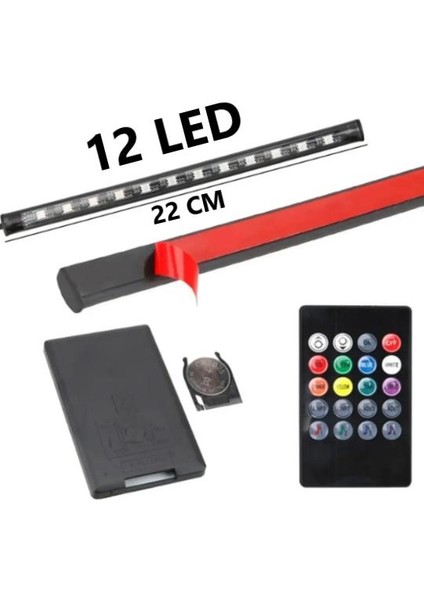 12 Ledli Ayak Altı LED Lamba Sese Duyarlı LED Müziğe Duyarlı LED Çakmaklık Girişli fiyatları
