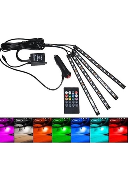 12 Ledli Ayak Altı LED Lamba Sese Duyarlı LED Müziğe Duyarlı LED Çakmaklık Girişli indirimleri