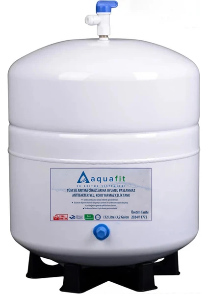 Su Arıtma Cihazı 12 Lt. Aquafit Tankpro Paslanmaz Çelik Tank  - Tank Vanası Hediyeli