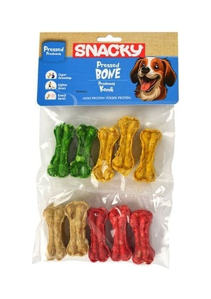 Munchy Renkli Press Köpek Çiğneme Kemiği 10 Adet 110 gr