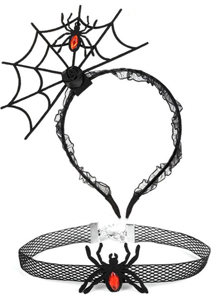 Weırsoın Cadılar Bayramı Örümcek Ağı Kafa Bandı Parti Partisi Saç Tokası (Yurt Dışından)