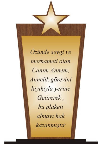 Anneler Günü Plaketi Ahşap Mdf Gold Levhaya Baskılı ,kişiye Özel Isim Baskısı Yapılabilir