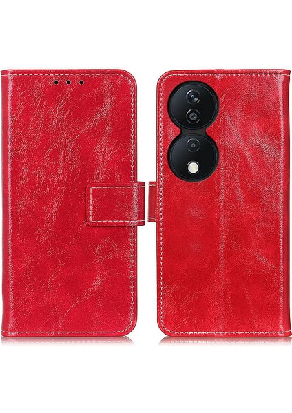 Honor X7B Için Retro Crazy Horse Doku Kılıfı (Yurt Dışından)