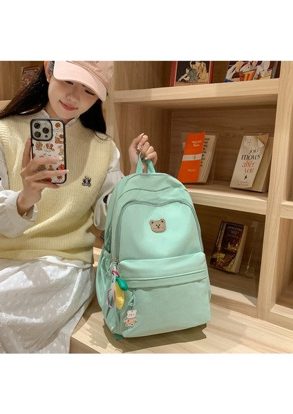 Yeni Moda Basit Sırt Çantası Kadın Büyük Kapasiteli Çok Yönlü Sırt Çantası Orta ve Lise Üniversite Öğrencileri Unisex Çanta (Yurt Dışından) modelleri