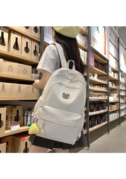 Yeni Moda Basit Sırt Çantası Kadın Büyük Kapasiteli Çok Yönlü Sırt Çantası Orta ve Lise Üniversite Öğrencileri Unisex Çanta (Yurt Dışından) indirimleri