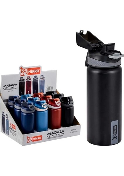 mt 2520-12 600 ml Aliminyum Matara ( Siyah )