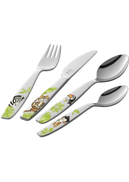 Jungle Çocuk Çatal Kaşık Bıçak Seti 4 Parça - 1026662