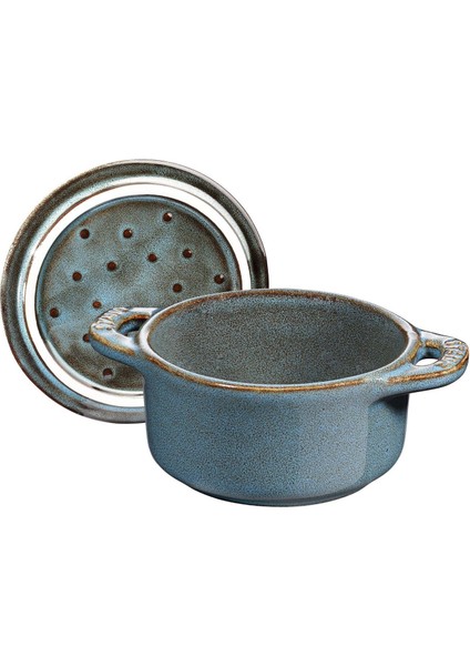 Ceramıque Mini Döküm Tencere Antik Turkuaz 10 cm 200 ml Yuvarlak - 405120000 fiyatları