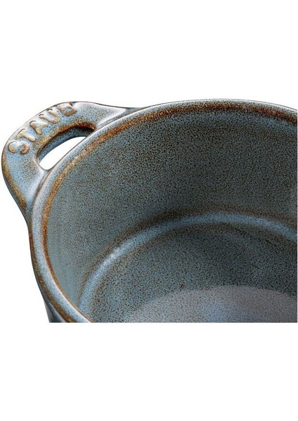 Ceramıque Mini Döküm Tencere Antik Turkuaz 10 cm 200 ml Yuvarlak - 405120000 indirimleri