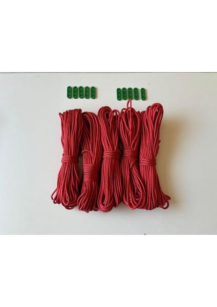 Çadır Ipi 20 Metre x 5 Adet-Gergi Aparatlı Ip