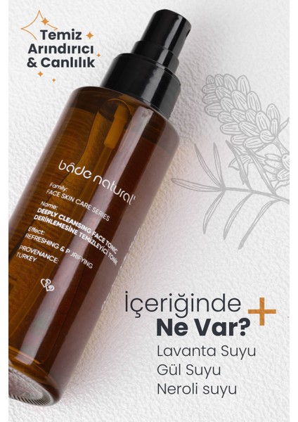 Bade Natural Derinlemesine Temizleyici ve Nemlendirici Tonik 100 ml