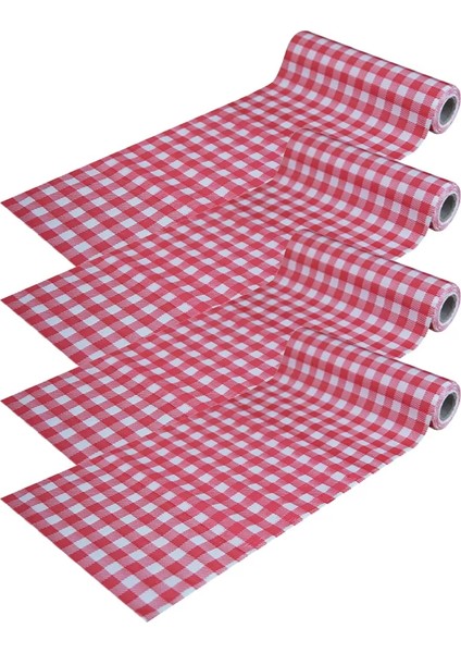 Tek Kullanımlık Masa Örtüsü Kırmızı - 100X80CM - 4 Rulo