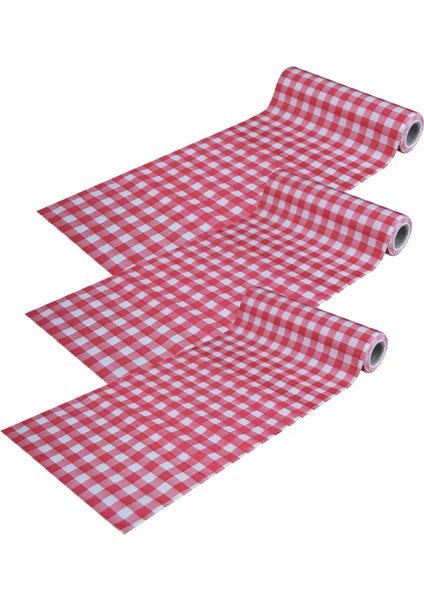 Tek Kullanımlık Masa Örtüsü Kırmızı - 100X120CM - 3 Rulo