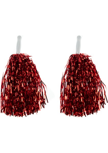 Ponpon Sevimli Ponpon Kırmızı Ikili Set