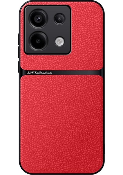 Poco X6 Liçi Dokusu Manyetik Çekim Cep Telefonu Kılıfı (Yurt Dışından)